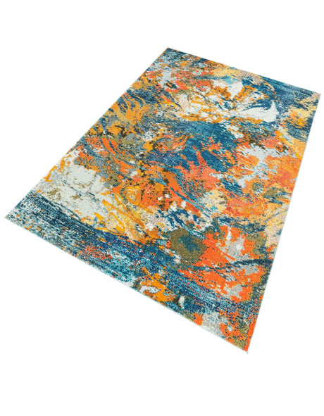 Multicolor 5' 3 x 8' Vivid Rectangle Area Rug Colorful Modern Unique Indoor Easy Clean Durable Carpet Mat for Home Interior Design & Decor for Sale at Rug Engine