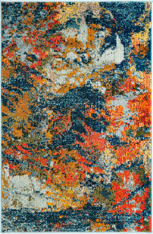 Multicolor 2' 2 x 3' Vivid Rectangle Area Rug Colorful Modern Unique Indoor Easy Clean Durable Carpet Mat for Home Interior Design & Decor for Sale at Rug Engine