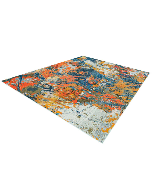 Multicolor 7' 10 x 7' 10 Vivid Square Area Rug Colorful Modern Unique Indoor Easy Clean Durable Carpet Mat for Home Interior Design & Decor for Sale at Rug Engine