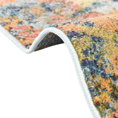 Multicolor 9' 10 x 9' 10 Vivid Square Area Rug Colorful Modern Unique Indoor Easy Clean Durable Carpet Mat for Home Interior Design & Decor for Sale at Rug Engine