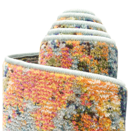 Multicolor 7' 10 x 10' Vivid Oval Area Rug Colorful Modern Unique Indoor Easy Clean Durable Carpet Mat for Home Interior Design & Decor for Sale at Rug Engine