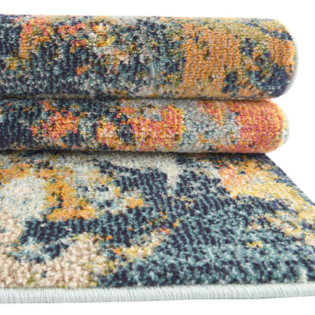 Multicolor 7' 10 x 10' Vivid Oval Area Rug Colorful Modern Unique Indoor Easy Clean Durable Carpet Mat for Home Interior Design & Decor for Sale at Rug Engine