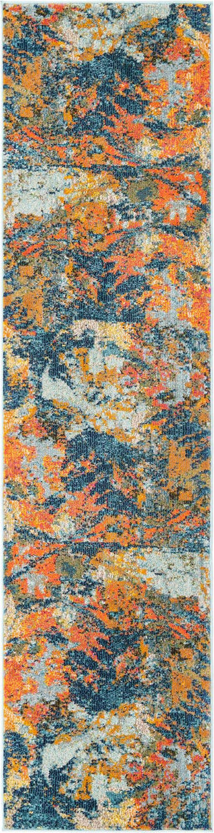 Multicolor 2' x 8' Vivid Runner Area Rug Colorful Modern Unique Indoor Easy Clean Durable Carpet Mat for Home Interior Design & Decor for Sale at Rug Engine