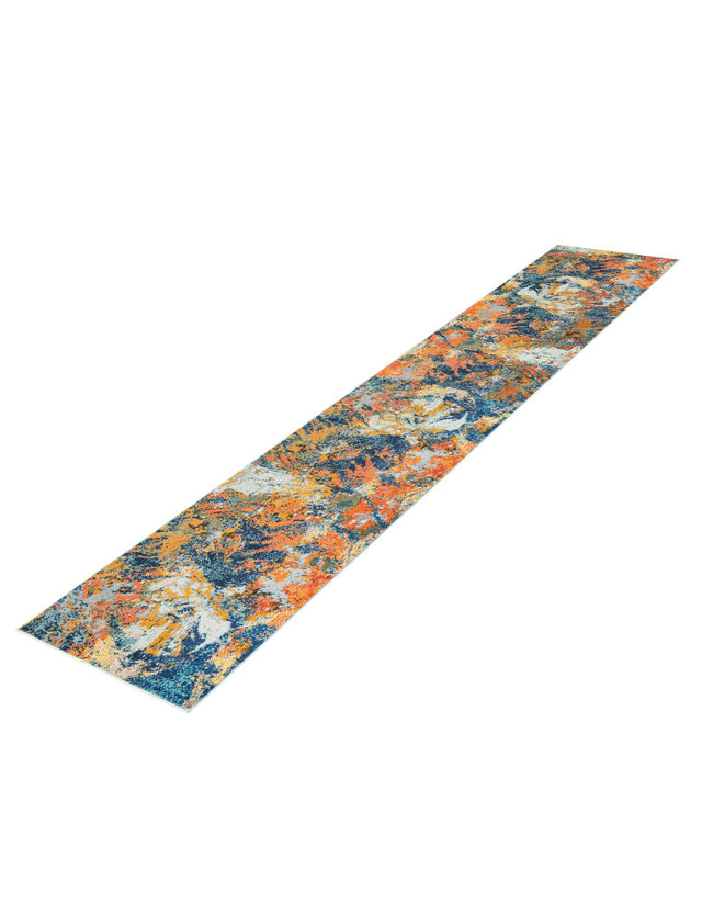 Multicolor 2' 7 x 12' Vivid Runner Area Rug Colorful Modern Unique Indoor Easy Clean Durable Carpet Mat for Home Interior Design & Decor for Sale at Rug Engine
