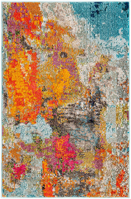 Multicolor 2' 2 x 3' Vivid Rectangle Area Rug Colorful Modern Unique Indoor Easy Clean Durable Carpet Mat for Home Interior Design & Decor for Sale at Rug Engine