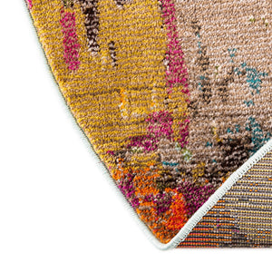Multicolor 7' 10 x 10' Vivid Oval Area Rug Colorful Modern Unique Indoor Easy Clean Durable Carpet Mat for Home Interior Design & Decor for Sale at Rug Engine
