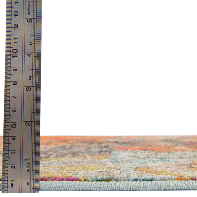 Multicolor 7' 10 x 7' 10 Vivid Octagon Area Rug Colorful Modern Unique Indoor Easy Clean Durable Carpet Mat for Home Interior Design & Decor for Sale at Rug Engine