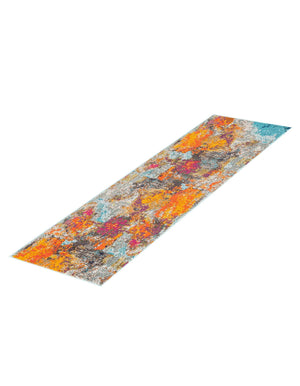 Multicolor 2' x 6' Vivid Runner Area Rug Colorful Modern Unique Indoor Easy Clean Durable Carpet Mat for Home Interior Design & Decor for Sale at Rug Engine