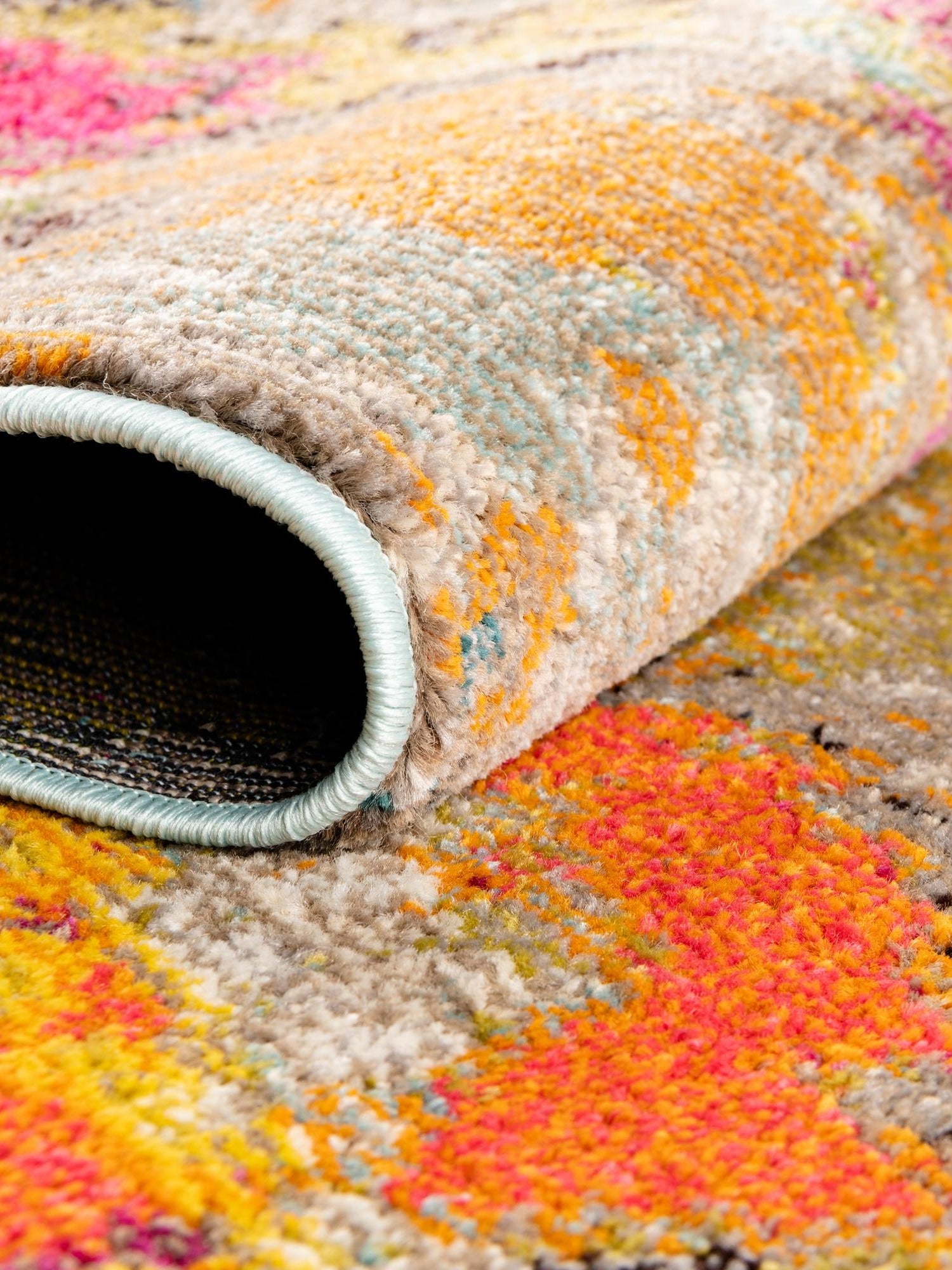 Multicolor 2' x 8' Vivid Runner Area Rug Colorful Modern Unique Indoor Easy Clean Durable Carpet Mat for Home Interior Design & Decor for Sale at Rug Engine