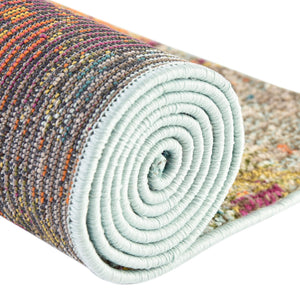 Multicolor 2' x 6' Vivid Runner Area Rug Colorful Modern Unique Indoor Easy Clean Durable Carpet Mat for Home Interior Design & Decor for Sale at Rug Engine