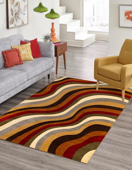 Multicolor 2' 2 x 3' Cafe Rectangle Area Rug 100% Polypropylene With Cotton Backing Modern Abstract Design Carpet for Home Living Room Dining Office Decor for Sale at Rug Engine