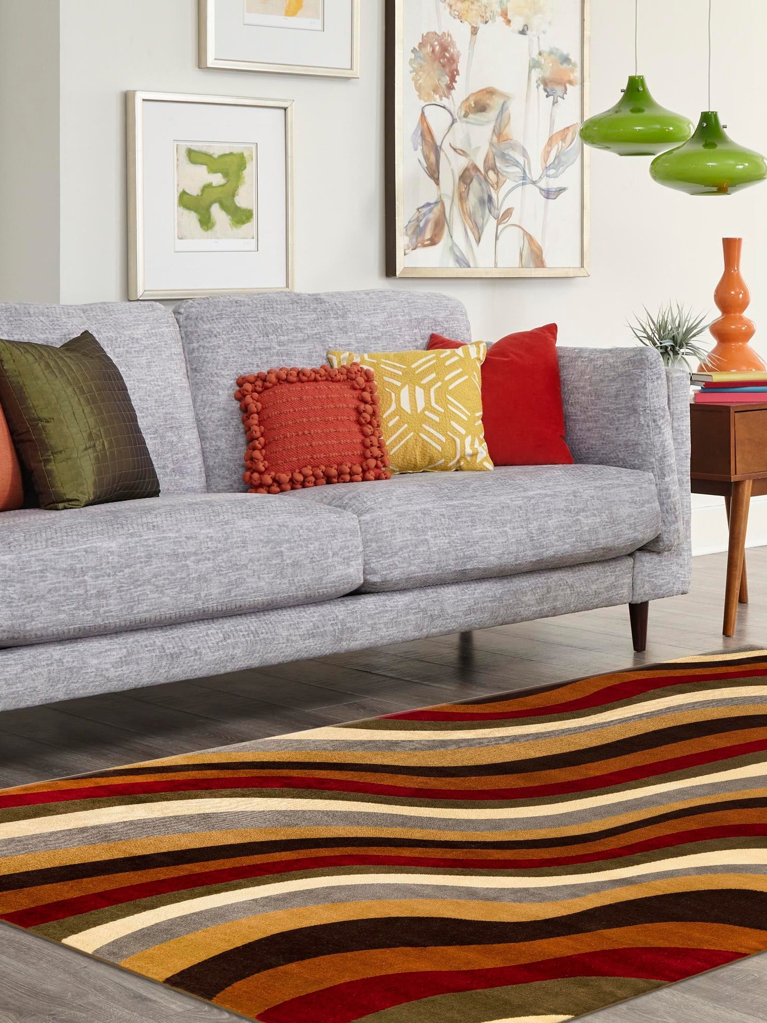 Multicolor 10' x 14' Cafe Rectangle Area Rug 100% Polypropylene With Cotton Backing Modern Abstract Design Carpet for Home Living Room Dining Office Decor for Sale at Rug Engine