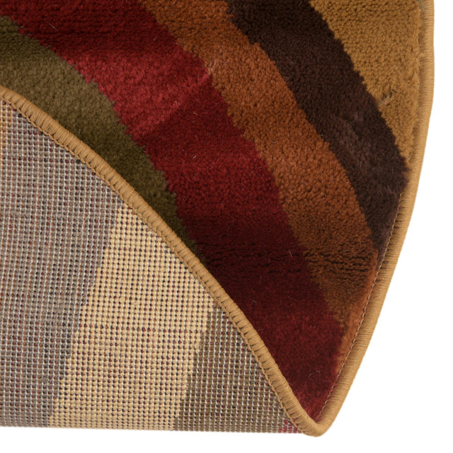 Multicolor 5' 3 x 5' 3 Cafe Round Area Rug 100% Polypropylene With Cotton Backing Modern Abstract Design Carpet for Home Living Room Dining Office Decor for Sale at Rug Engine