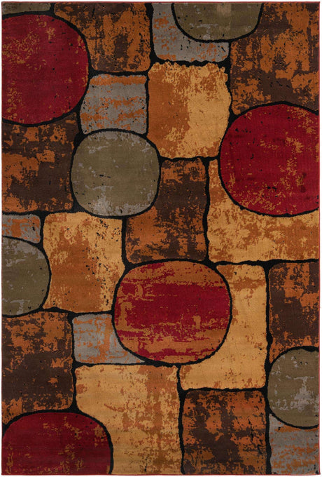 Multicolor 6' 1 x 9' Cafe Rectangle Area Rug 100% Polypropylene With Cotton Backing Modern Abstract Design Carpet for Home Living Room Dining Office Decor for Sale at Rug Engine