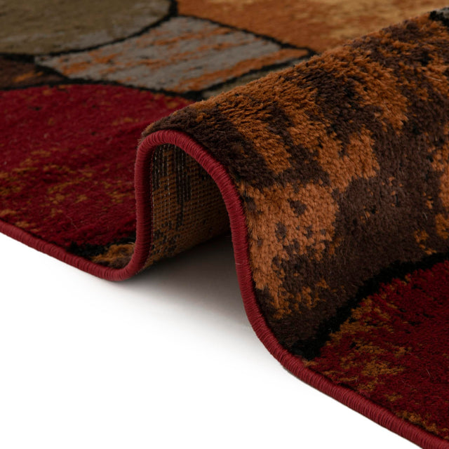 Multicolor 4' 1 x 6' 1 Cafe Rectangle Area Rug 100% Polypropylene With Cotton Backing Modern Abstract Design Carpet for Home Living Room Dining Office Decor for Sale at Rug Engine