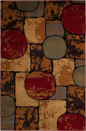Multicolor 5' 3 x 8' Cafe Rectangle Area Rug 100% Polypropylene With Cotton Backing Modern Abstract Design Carpet for Home Living Room Dining Office Decor for Sale at Rug Engine