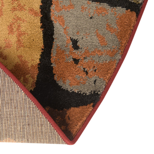 Multicolor 5' 3 x 5' 3 Cafe Round Area Rug 100% Polypropylene With Cotton Backing Modern Abstract Design Carpet for Home Living Room Dining Office Decor for Sale at Rug Engine