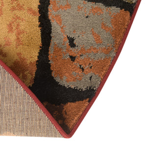 Multicolor 7' 10 x 7' 10 Cafe Round Area Rug 100% Polypropylene With Cotton Backing Modern Abstract Design Carpet for Home Living Room Dining Office Decor for Sale at Rug Engine