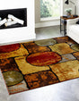 Multicolor 7' 10 x 7' 10 Cafe Square Area Rug 100% Polypropylene With Cotton Backing Modern Abstract Design Carpet for Home Living Room Dining Office Decor for Sale at Rug Engine