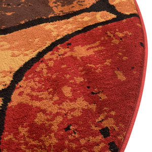 Multicolor 7' 10 x 10' Cafe Oval Area Rug 100% Polypropylene With Cotton Backing Modern Abstract Design Carpet for Home Living Room Dining Office Decor for Sale at Rug Engine