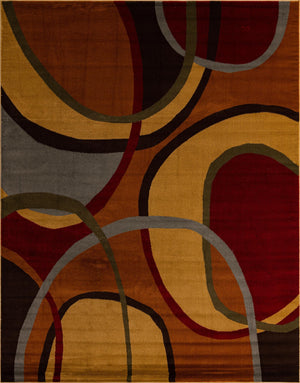 Multicolor 7' 10 x 10' Cafe Rectangle Area Rug 100% Polypropylene With Cotton Backing Modern Abstract Design Carpet for Home Living Room Dining Office Decor for Sale at Rug Engine