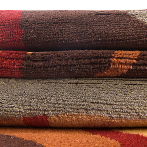 Multicolor 7' 10 x 10' Cafe Rectangle Area Rug 100% Polypropylene With Cotton Backing Modern Abstract Design Carpet for Home Living Room Dining Office Decor for Sale at Rug Engine