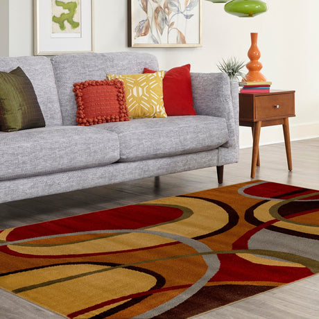 Multicolor 2' x 3' 1 Cafe Rectangle Area Rug 100% Polypropylene With Cotton Backing Modern Abstract Design Carpet for Home Living Room Dining Office Decor for Sale at Rug Engine
