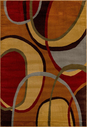 Multicolor 4' 1 x 6' 1 Cafe Rectangle Area Rug 100% Polypropylene With Cotton Backing Modern Abstract Design Carpet for Home Living Room Dining Office Decor for Sale at Rug Engine
