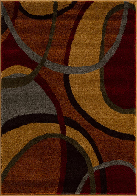 Multicolor 2' x 3' 1 Cafe Rectangle Area Rug 100% Polypropylene With Cotton Backing Modern Abstract Design Carpet for Home Living Room Dining Office Decor for Sale at Rug Engine