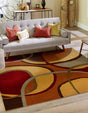 Multicolor 10' x 10' Cafe Square Area Rug 100% Polypropylene With Cotton Backing Modern Abstract Design Carpet for Home Living Room Dining Office Decor for Sale at Rug Engine
