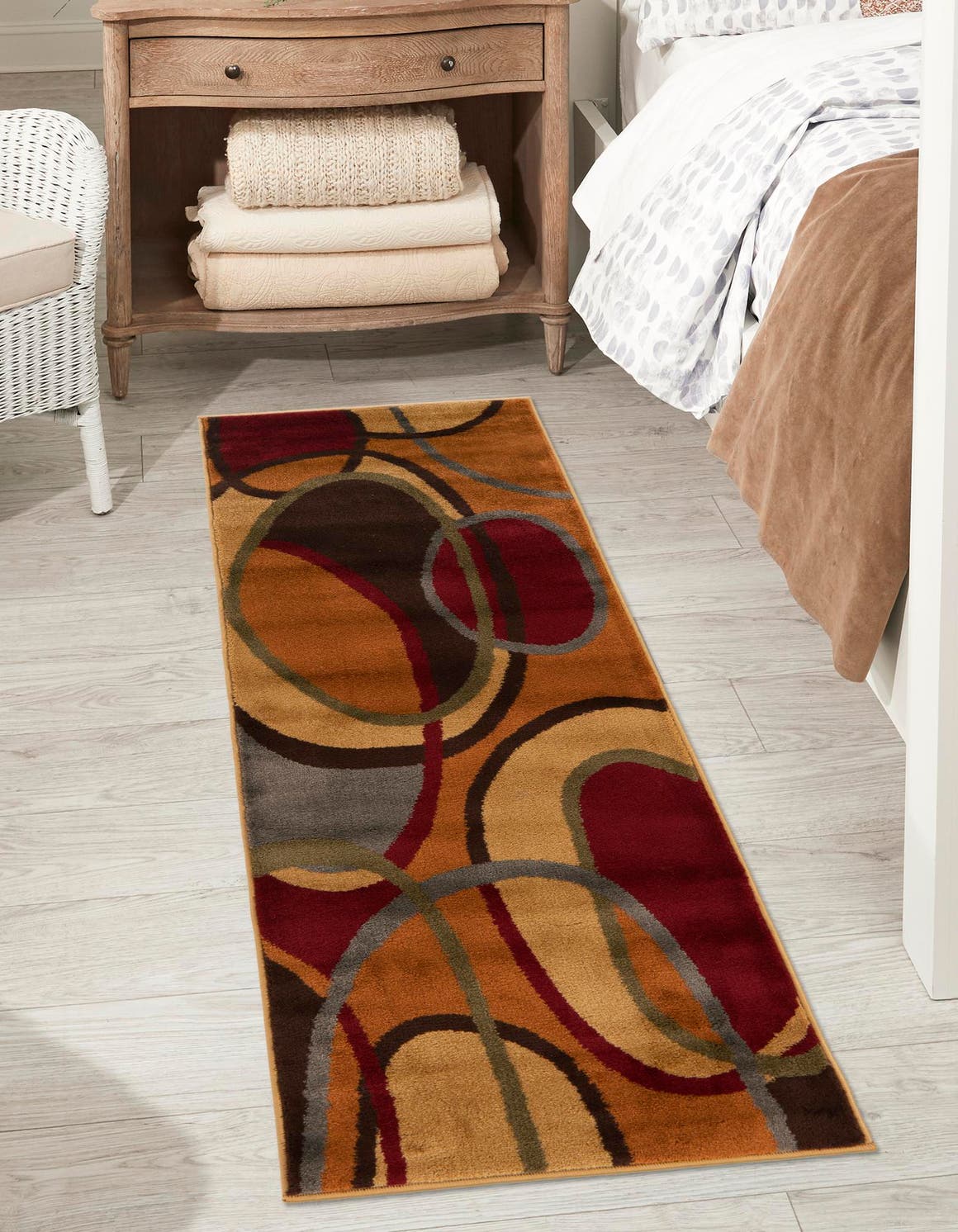Multicolor 2' 7 x 12' Cafe Runner Area Rug 100% Polypropylene With Cotton Backing Modern Abstract Design Carpet for Home Living Room Dining Office Decor for Sale at Rug Engine