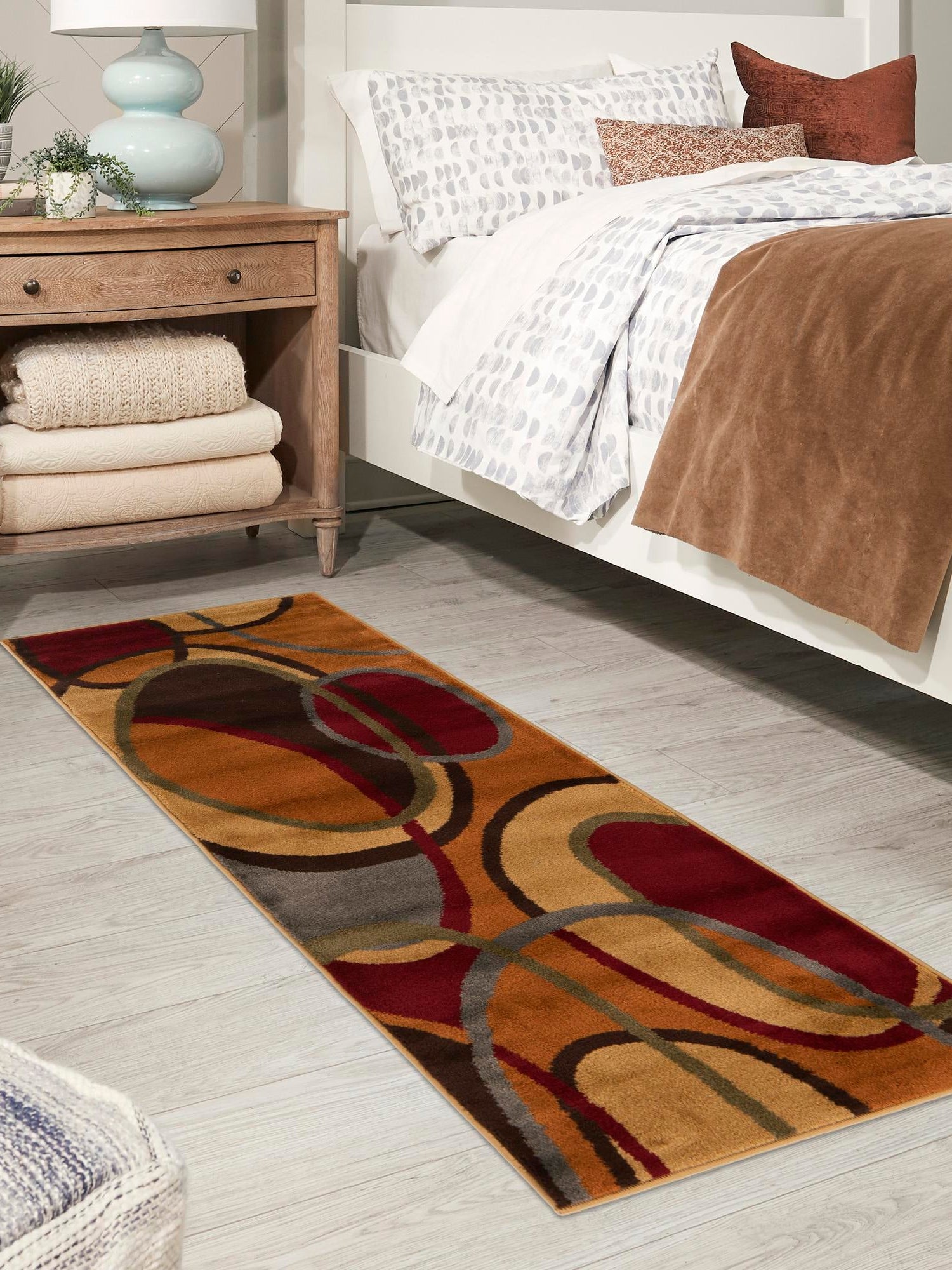 Multicolor 2' x 6' 1 Cafe Runner Area Rug 100% Polypropylene With Cotton Backing Modern Abstract Design Carpet for Home Living Room Dining Office Decor for Sale at Rug Engine