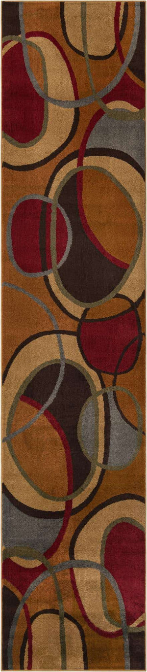 Multicolor 2' 7 x 12' Cafe Runner Area Rug 100% Polypropylene With Cotton Backing Modern Abstract Design Carpet for Home Living Room Dining Office Decor for Sale at Rug Engine