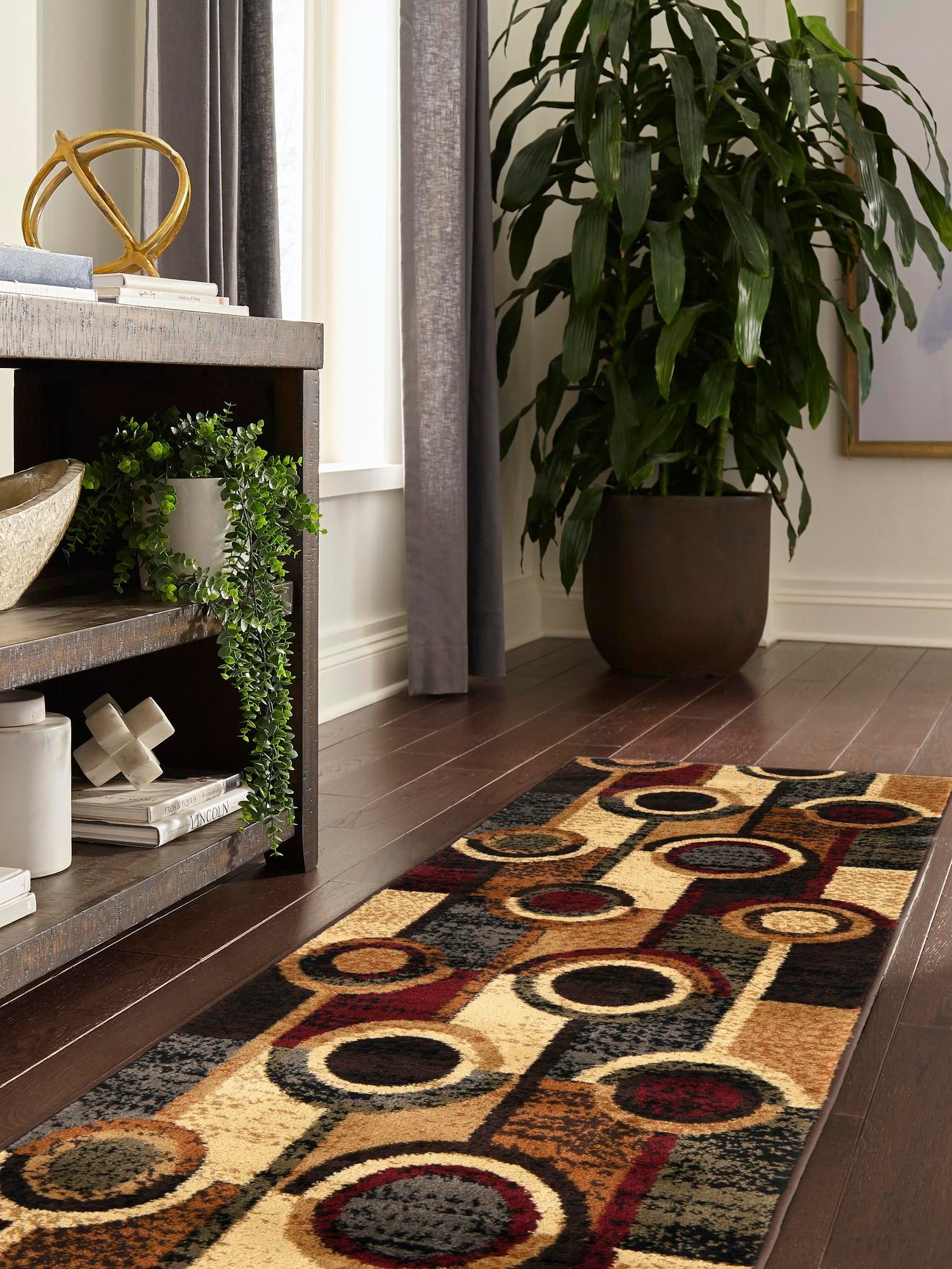 Multicolor 2' x 8' Cafe Runner Area Rug 100% Polypropylene With Cotton Backing Modern Abstract Design Carpet for Home Living Room Dining Office Decor for Sale at Rug Engine