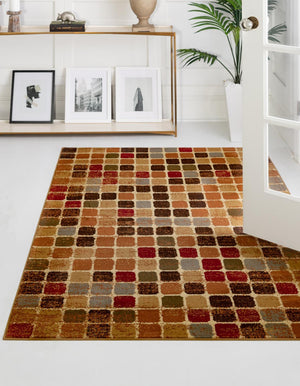 Multicolor 10' x 14' Cafe Rectangle Area Rug 100% Polypropylene With Cotton Backing Modern Abstract Design Carpet for Home Living Room Dining Office Decor for Sale at Rug Engine