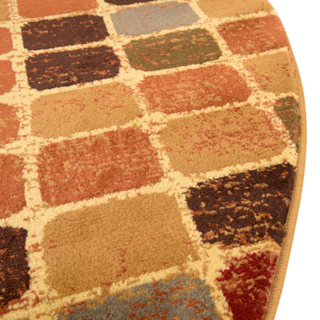 Multicolor 3' 3 x 3' 3 Cafe Round Area Rug 100% Polypropylene With Cotton Backing Modern Abstract Design Carpet for Home Living Room Dining Office Decor for Sale at Rug Engine