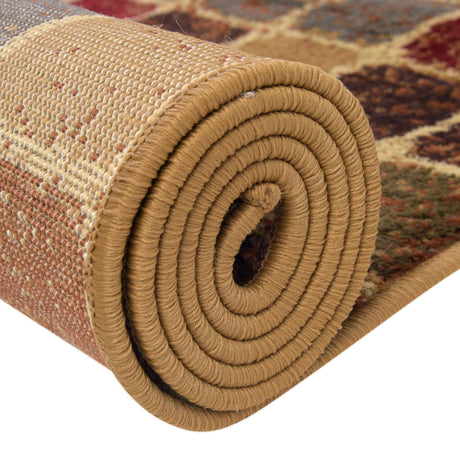 Multicolor 7' x 7' Cafe Octagon Area Rug 100% Polypropylene With Cotton Backing Modern Abstract Design Carpet for Home Living Room Dining Office Decor for Sale at Rug Engine