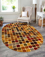 Multicolor 5' 3 x 8' Cafe Oval Area Rug 100% Polypropylene With Cotton Backing Modern Abstract Design Carpet for Home Living Room Dining Office Decor for Sale at Rug Engine