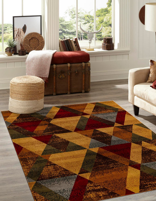Multicolor 2' 2 x 3' Cafe Rectangle Area Rug 100% Polypropylene With Cotton Backing Modern Abstract Design Carpet for Home Living Room Dining Office Decor for Sale at Rug Engine