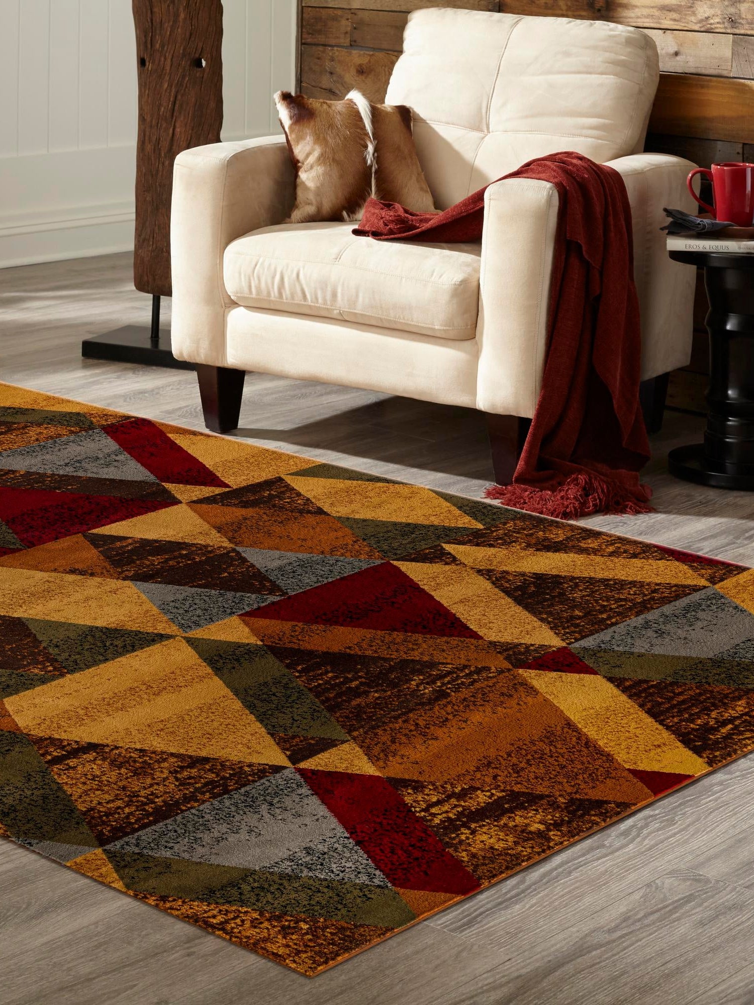 Multicolor 10' x 14' Cafe Rectangle Area Rug 100% Polypropylene With Cotton Backing Modern Abstract Design Carpet for Home Living Room Dining Office Decor for Sale at Rug Engine