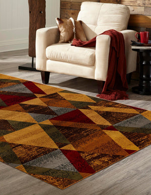 Multicolor 4' x 6' Cafe Rectangle Area Rug 100% Polypropylene With Cotton Backing Modern Abstract Design Carpet for Home Living Room Dining Office Decor for Sale at Rug Engine