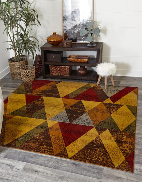Multicolor 7' 10 x 7' 10 Cafe Square Area Rug 100% Polypropylene With Cotton Backing Modern Abstract Design Carpet for Home Living Room Dining Office Decor for Sale at Rug Engine