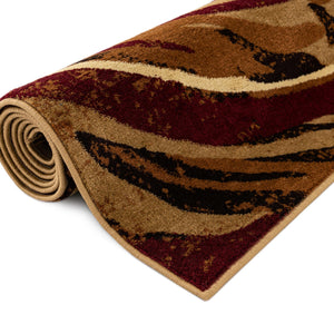 Beige 4' x 6' Cafe Rectangle Area Rug 100% Polypropylene With Cotton Backing Modern Abstract Design Carpet for Home Living Room Dining Office Decor for Sale at Rug Engine