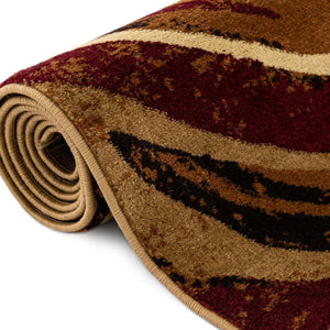 Beige 6' x 6' Cafe Round Area Rug 100% Polypropylene With Cotton Backing Modern Abstract Design Carpet for Home Living Room Dining Office Decor for Sale at Rug Engine