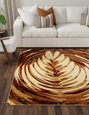 Beige 10' x 10' Cafe Square Area Rug 100% Polypropylene With Cotton Backing Modern Abstract Design Carpet for Home Living Room Dining Office Decor for Sale at Rug Engine