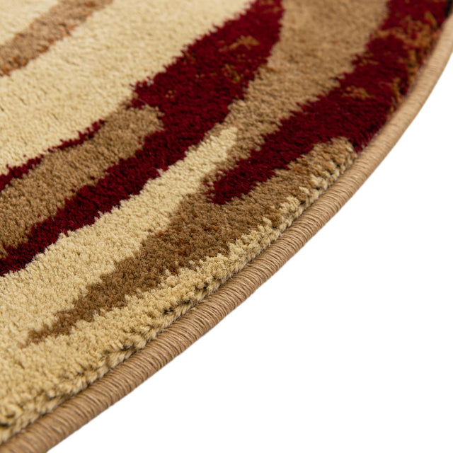 Beige 5' 3 x 8' Cafe Oval Area Rug 100% Polypropylene With Cotton Backing Modern Abstract Design Carpet for Home Living Room Dining Office Decor for Sale at Rug Engine