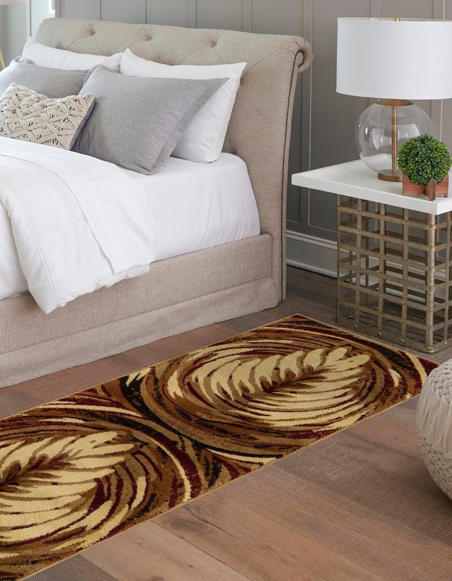 Beige 2' x 8' Cafe Runner Area Rug 100% Polypropylene With Cotton Backing Modern Abstract Design Carpet for Home Living Room Dining Office Decor for Sale at Rug Engine