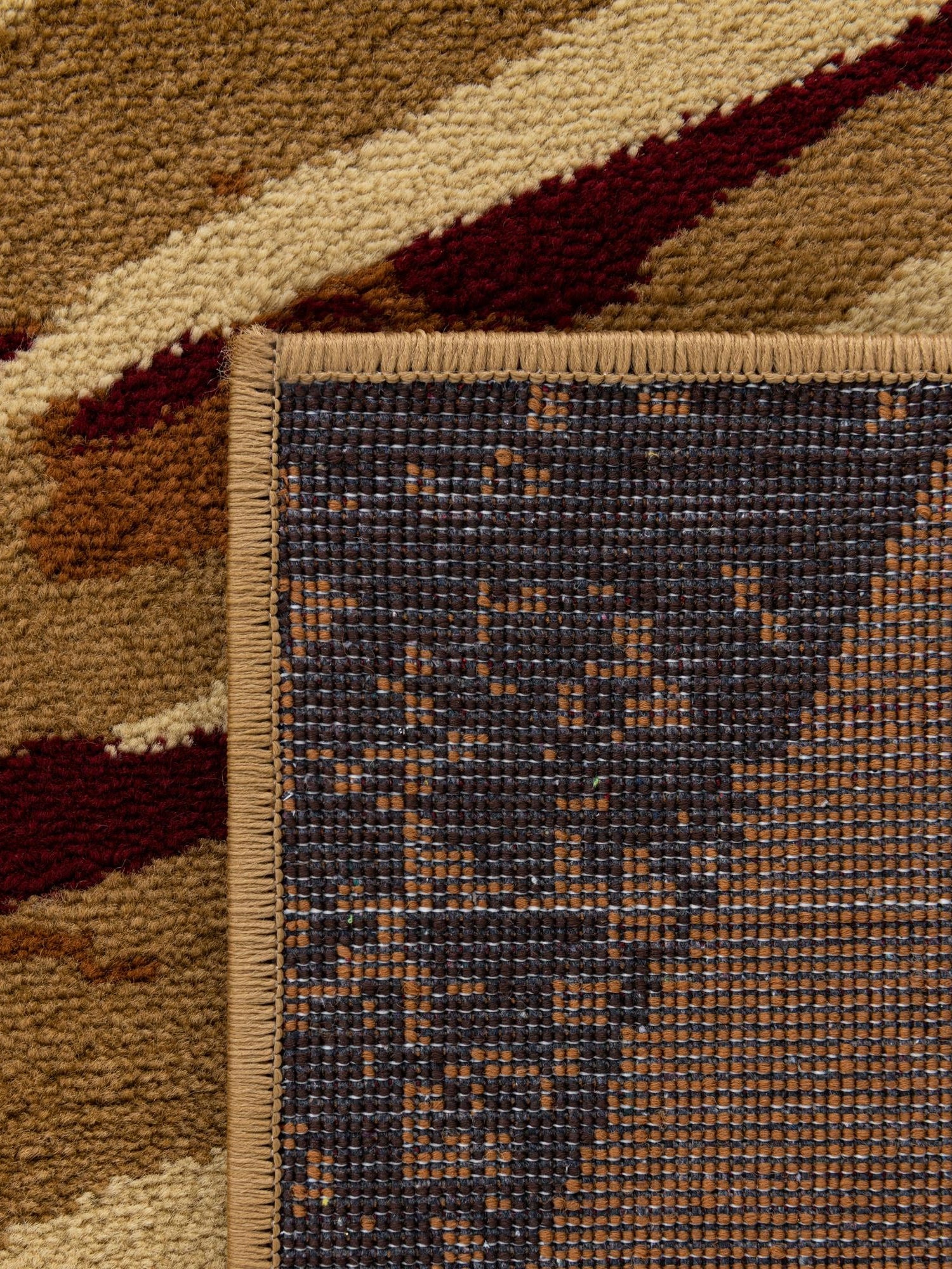 Beige 2' x 8' Cafe Runner Area Rug 100% Polypropylene With Cotton Backing Modern Abstract Design Carpet for Home Living Room Dining Office Decor for Sale at Rug Engine