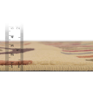 Cream 5' 3 x 8' Cafe Rectangle Area Rug 100% Polypropylene With Cotton Backing Modern Abstract Design Carpet for Home Living Room Dining Office Decor for Sale at Rug Engine
