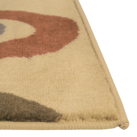 Cream 2' x 3' 1 Cafe Rectangle Area Rug 100% Polypropylene With Cotton Backing Modern Abstract Design Carpet for Home Living Room Dining Office Decor for Sale at Rug Engine